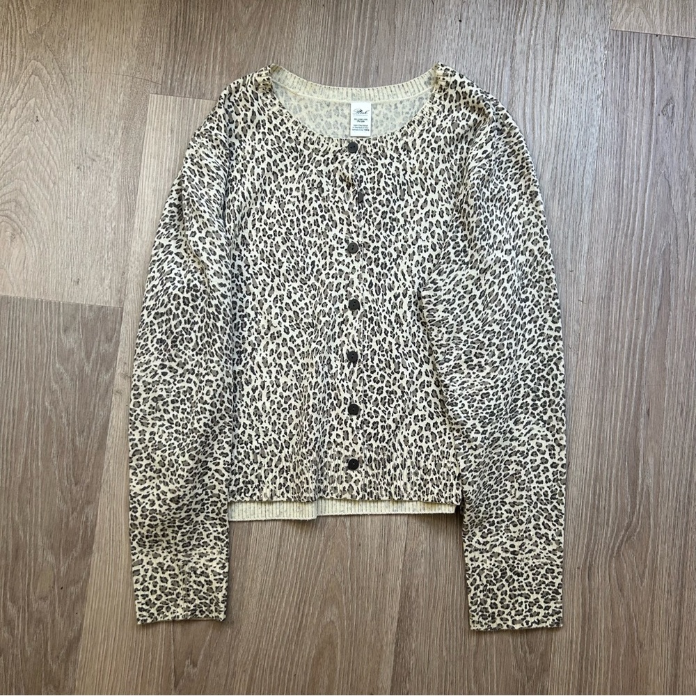 PINK Victoria's Secret Leopard Print Cardigan